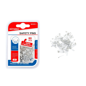 SATETY PINS - 22MM 80PCS/PACK SILVER