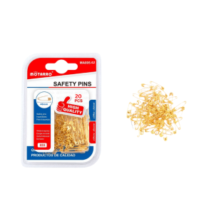 SAFETY PINS - 50MM 20PCS/PACK GOLD