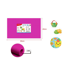 EVA SPONGE - 40*60CM*2MM ROSE RED