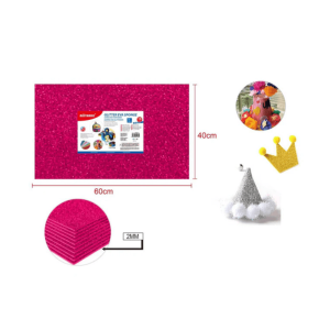 GLITTER EVA SPONGE - 40*60CM*2MM HOT PINK