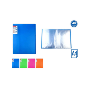 DISPLAY BOOK - A4 40 POCKETS MIX COLOR