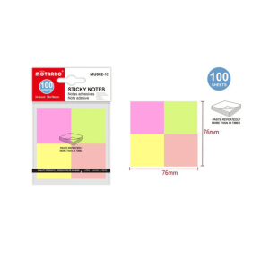 STICKY NOTES - 76*76MM 100 SHEETS MIXCOLOR