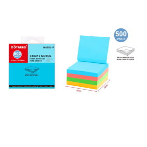 500SHEETS STICKY NOTES - SIZE:76*76MM