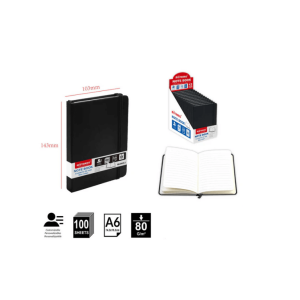 A6 NOTE BOOK - 80G 100 SHEETS BLACK