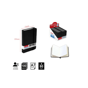 A7 NOTE BOOK - 80G 100 SHEETS BLACK
