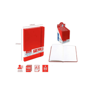 A5 NOTE BOOK - 80G 100 SHEETS RED