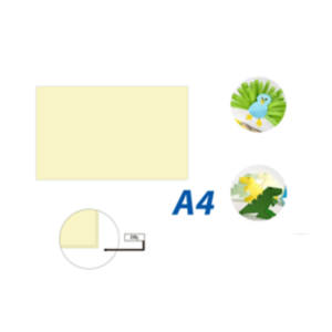 230G COLOR CARDS - A4 50 SHEETS/PACK LIGHTYELLOW
