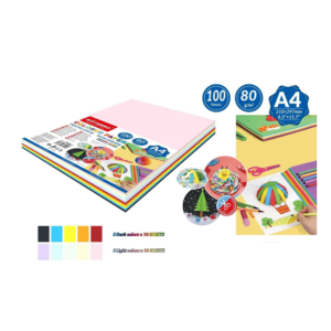 COLORED PAPER - 29.7*21CM - 100 PCS